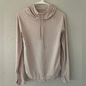 Super soft, scuba neck, pale pink hoodie by Athleta